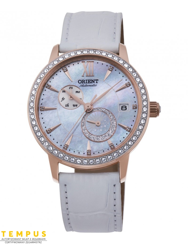 Zegarek klasyczny, elegancki damski Orient Diamond Accent Automatic RA-AK0004A10B - Zegarki ORIENT