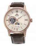 Zegarek klasyczny, elegancki męski Orient Sun & Moon Automatic RA-AS0003S10B Open Heart - Zegarki ORIENT