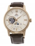 Zegarek klasyczny, elegancki męski Orient Sun & Moon Automatic RA-AS0004S10B Open Heart - Zegarki ORIENT