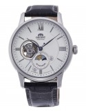 Zegarek klasyczny, elegancki męski Orient Sun & Moon Automatic RA-AS0005S10B Open Heart - Zegarki ORIENT