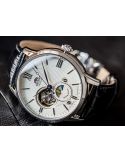 Zegarek klasyczny, elegancki męski Orient Sun & Moon Automatic RA-AS0005S10B Open Heart - Zegarki ORIENT