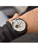 Zegarek klasyczny, elegancki męski Orient Sun & Moon Automatic RA-AS0101S10B Open Heart - Zegarki ORIENT