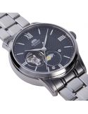 Zegarek klasyczny, elegancki męski Orient Sun & Moon Automatic RA-AS0008B10B Open Heart - Zegarki ORIENT