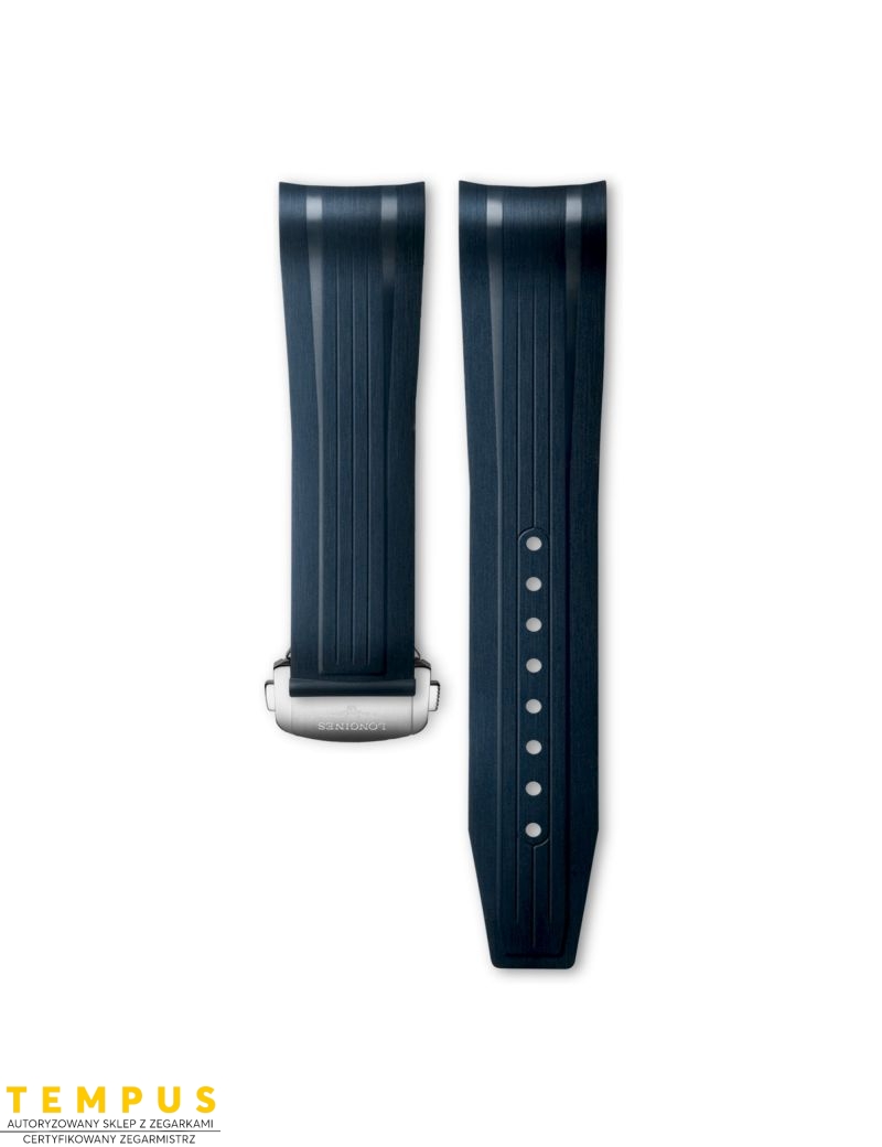 Pasek Longines niebieski gumowy L682170707 - LONGINES - paski do zegarków