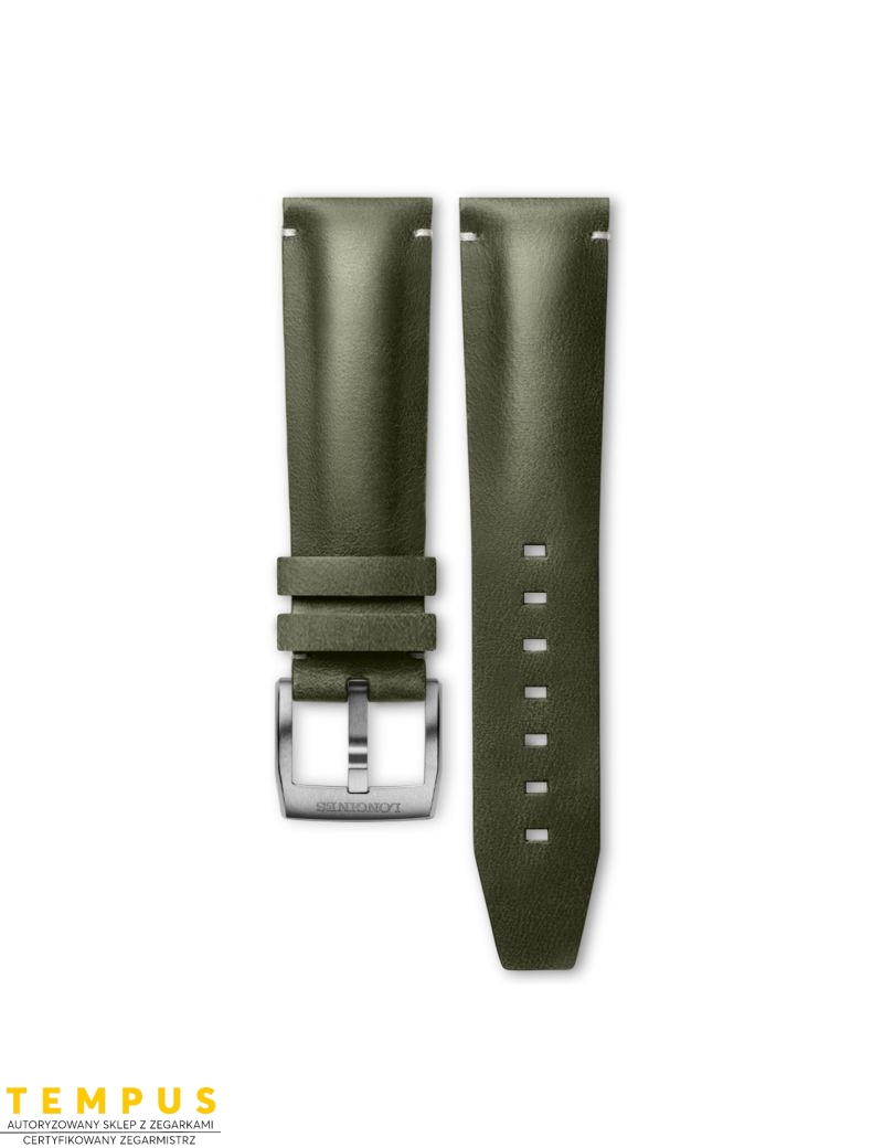 Pasek Longines zielony ze skóry cielęcej w macie L682167925 - LONGINES - paski do zegarków Pasek Longines zielony ze skóry cielęcej w macie L682167925 - LONGINES - paski do zegarków