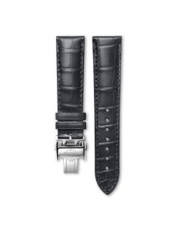 Pasek Longines szary z aligatora w macie L682169644 - LONGINES - paski do zegarków