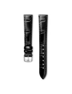 Pasek Longines czarny z aligatora w półmacie L682162709 - LONGINES - paski do zegarków