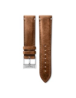 Pasek Longines brązowy ze skóry cielęcej w półmacie L682169377 - LONGINES - paski do zegarków