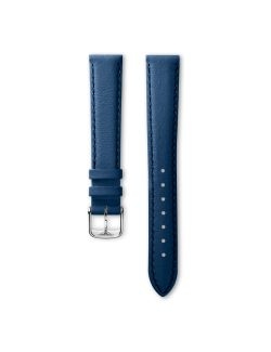 Pasek Longines matowy z barwionej na niebiesko skóry cielęcej L682171128 - LONGINES - paski do zegarków