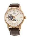 Zegarek klasyczny, elegancki męski Orient Sun & Moon Automatic RA-AS0010S30B Open Heart - Zegarki ORIENT