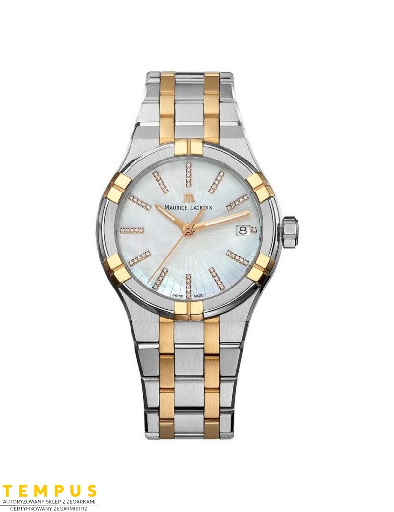 Zegarek casual damski Maurice Lacroix Aikon Quartz AI1106-PVY13-170-1 Diamonds - Zegarki MAURICE LACROIX