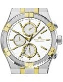 Zegarek casual męski Maurice Lacroix Aikon Quartz Chronograph AI1118-PVY03-130-1 na bransolecie