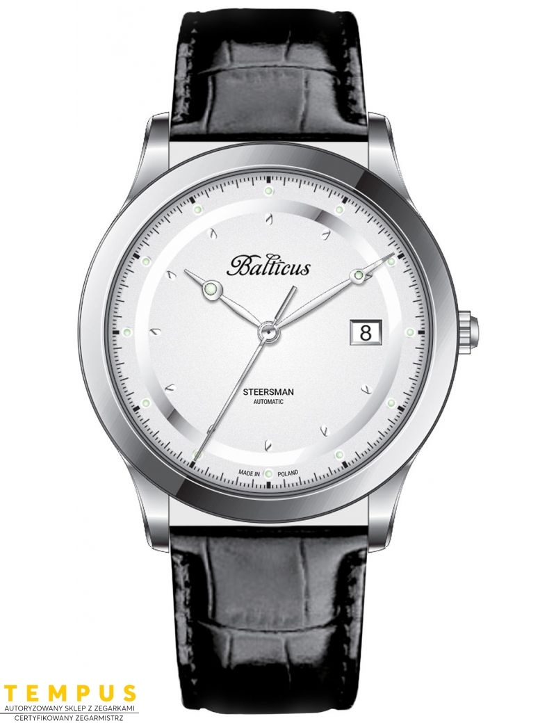 Balticus Steersman Sternik Srebrny BLT-BALSTSWS - Zegarki BALTICUS Balticus Steersman Sternik Srebrny BLT-BALSTSWS - Zegarki BALTICUS