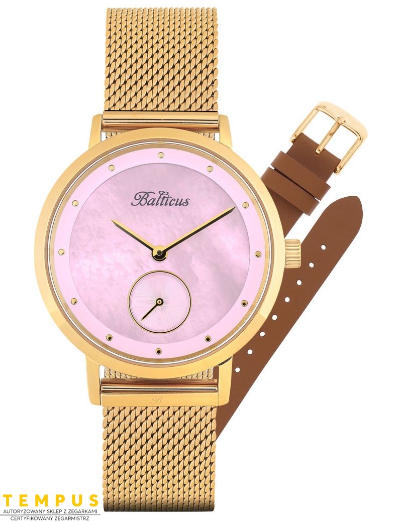 Balticus New Sky Gold Pink Pearl dodatkowa bransoleta BLT-BALNSGP - Zegarki BALTICUS Balticus New Sky Gold Pink Pearl dodatkowa bransoleta BLT-BALNSGP - Zegarki BALTICUS