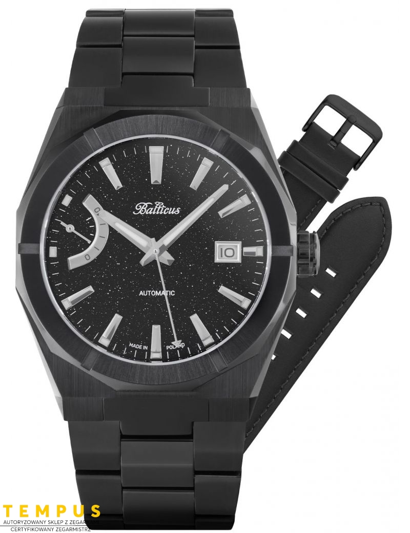 Balticus Gwiezdny Pył 40mm Czarny Power Reserve Automatic BALSDBPRBA - Zegarki BALTICUS Balticus Gwiezdny Pył 40mm Czarny Power Reserve Automatic BALSDBPRBA - Zegarki BALTICUS