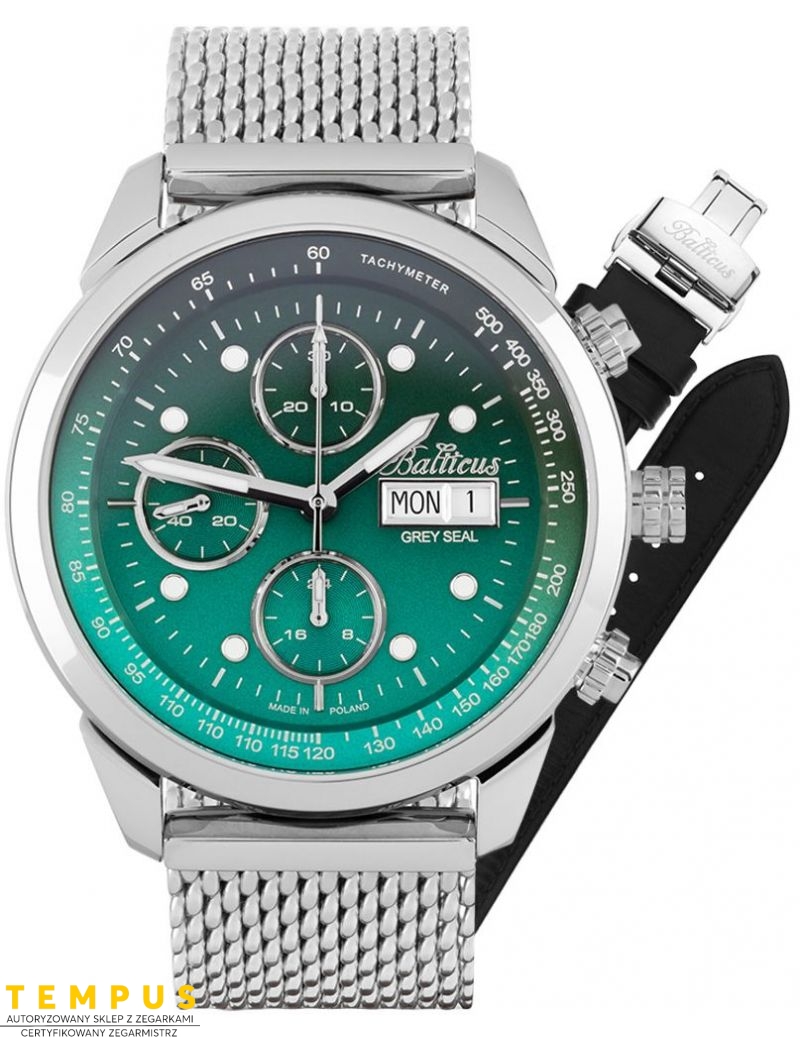 Balticus Grey Seal III Chronograph Limitowany dodatkowy pasek BLT-BALGSGRNCH - Zegarki BALTICUS Balticus Grey Seal III Chronograph Limitowany dodatkowy pasek BLT-BALGSGRNCH - Zegarki BALTICUS