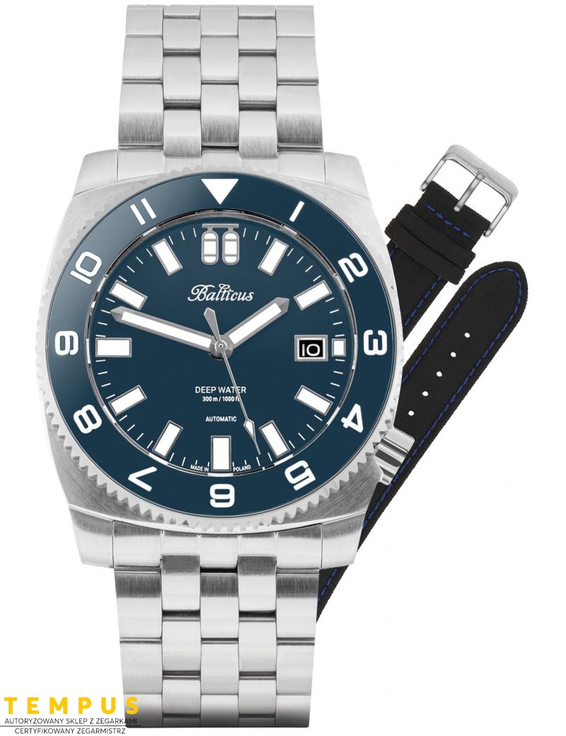 Balticus Deep Water niebieski Limitowany 100szt BAL-DWOB - Zegarki BALTICUS Balticus Deep Water niebieski Limitowany 100szt BAL-DWOB - Zegarki BALTICUS
