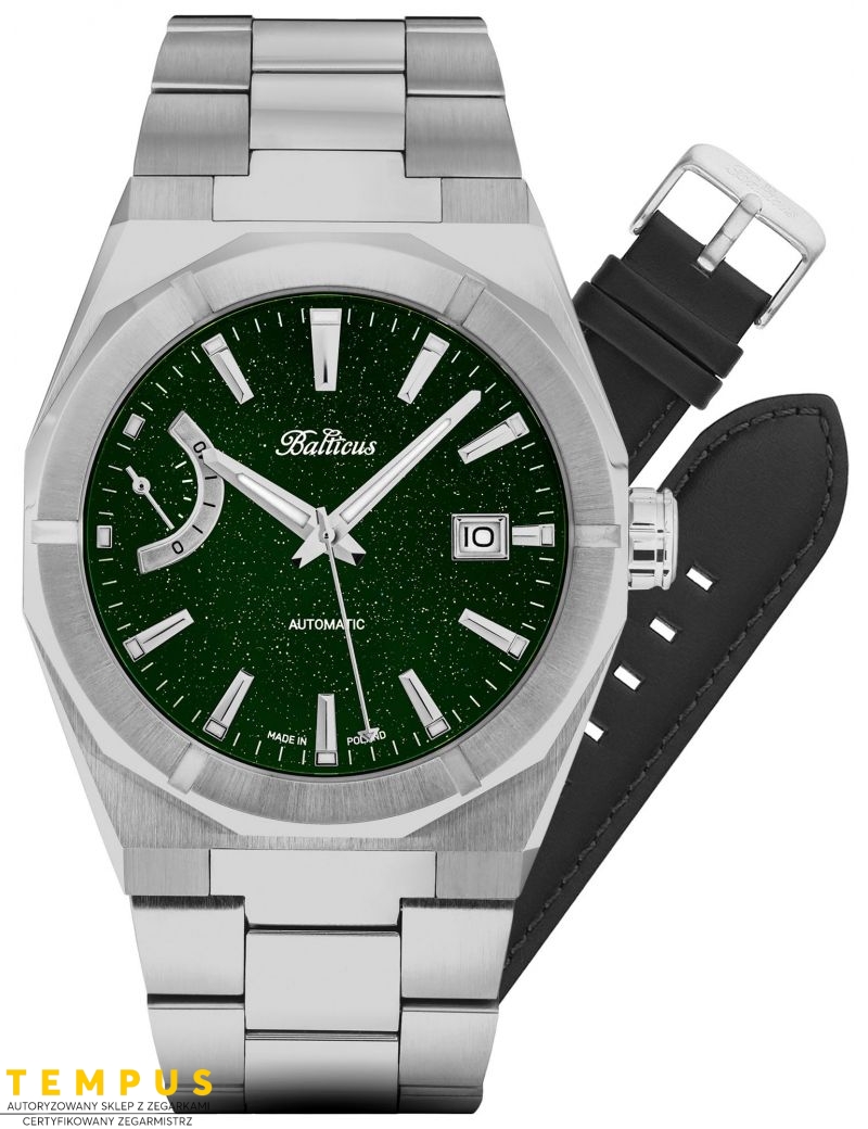 Balticus Gwiezdny Pył 40mm Zielony Power Reserve Automatic BALSDSPRGA - Zegarki BALTICUS Balticus Gwiezdny Pył 40mm Zielony Power Reserve Automatic BALSDSPRGA - Zegarki BALTICUS