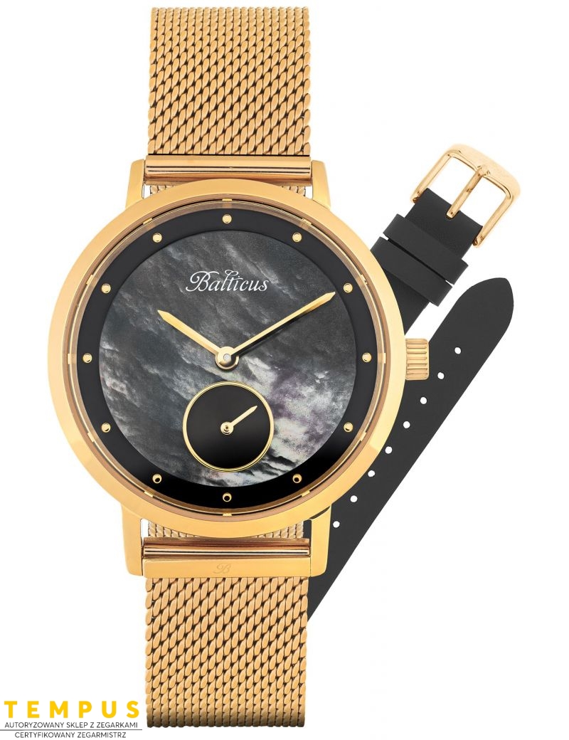 Balticus New Sky Gold Black Pearl dodatkowy pasek BLT-BALNSGB - Zegarki BALTICUS Balticus New Sky Gold Black Pearl dodatkowy pasek BLT-BALNSGB - Zegarki BALTICUS