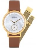 Balticus New Sky Gold White Pearl dodatkowy pasek BLT-BALNSGW - Zegarki BALTICUS
