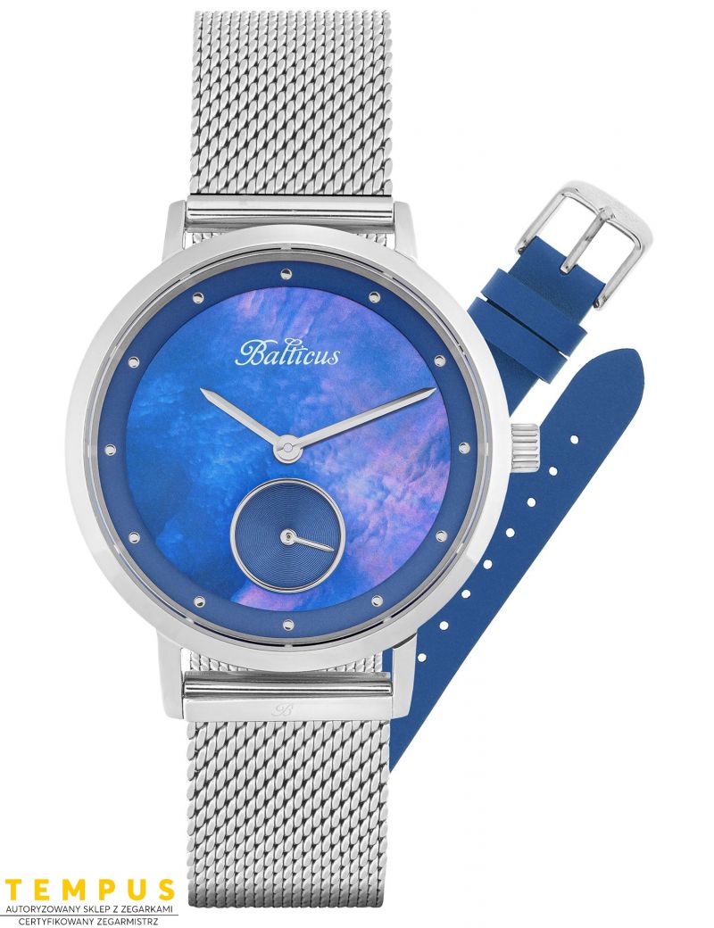 Balticus New Sky Silver Dark Blue Pearl dodatkowy pasek BLT-BALNSSNBL - Zegarki BALTICUS