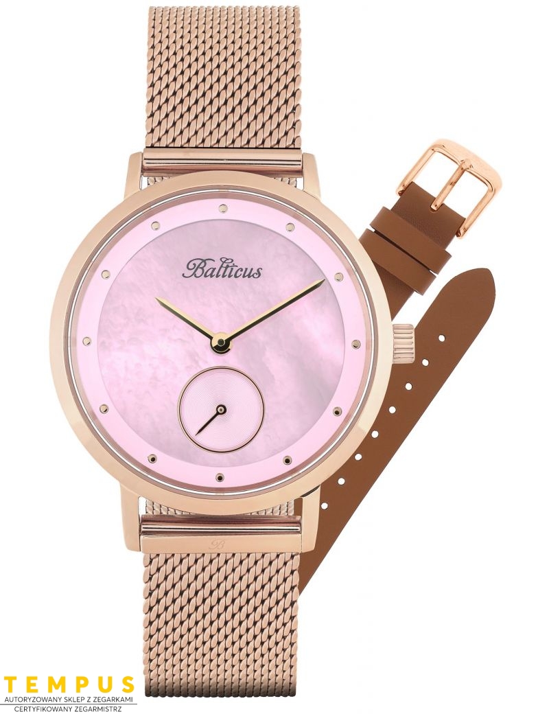 Balticus New Sky Rose Gold Pink Pearl dodatkowy pasek BLT-BALNSRP - Zegarki BALTICUS Balticus New Sky Rose Gold Pink Pearl dodatkowy pasek BLT-BALNSRP - Zegarki BALTICUS
