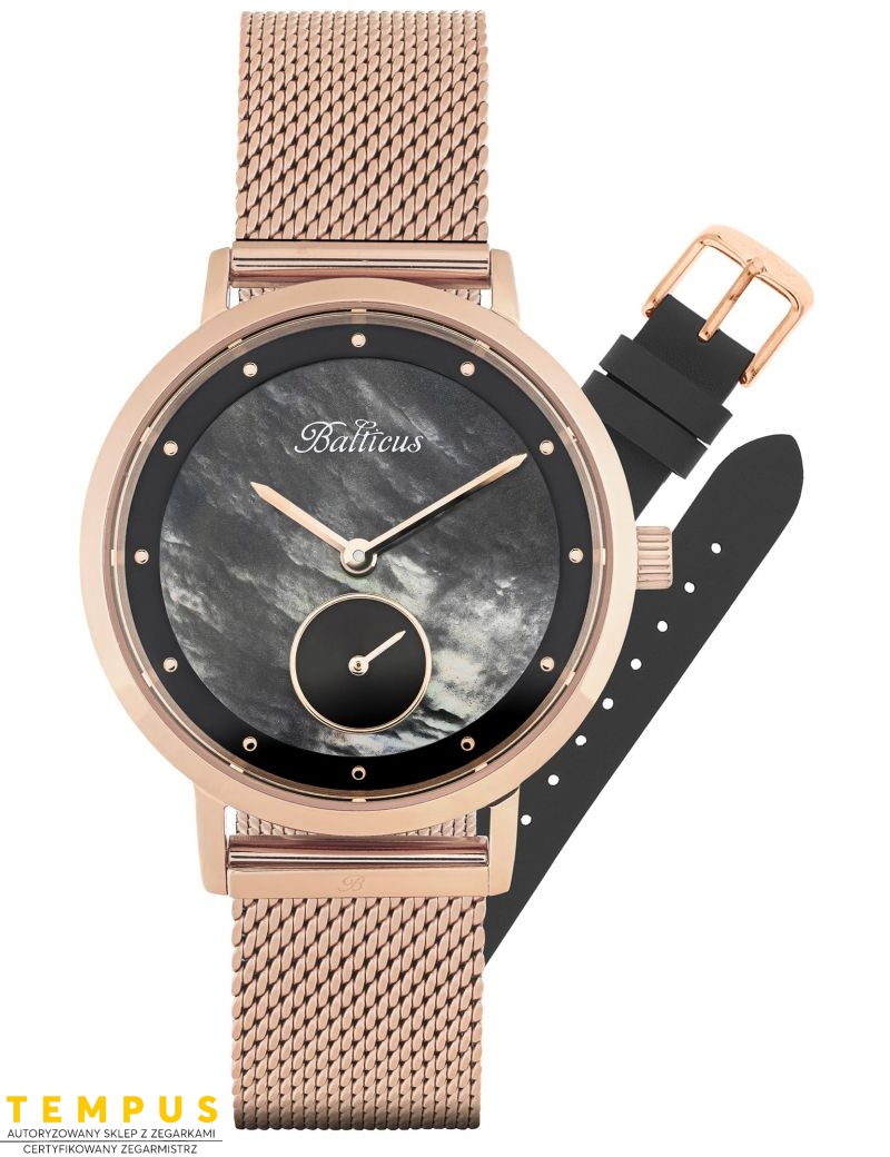 Balticus New Sky Rose Gold Black Pearl dodatkowa bransoleta BLT-BALNSRB - Zegarki BALTICUS Balticus New Sky Rose Gold Black Pearl dodatkowa bransoleta BLT-BALNSRB - Zegarki BALTICUS