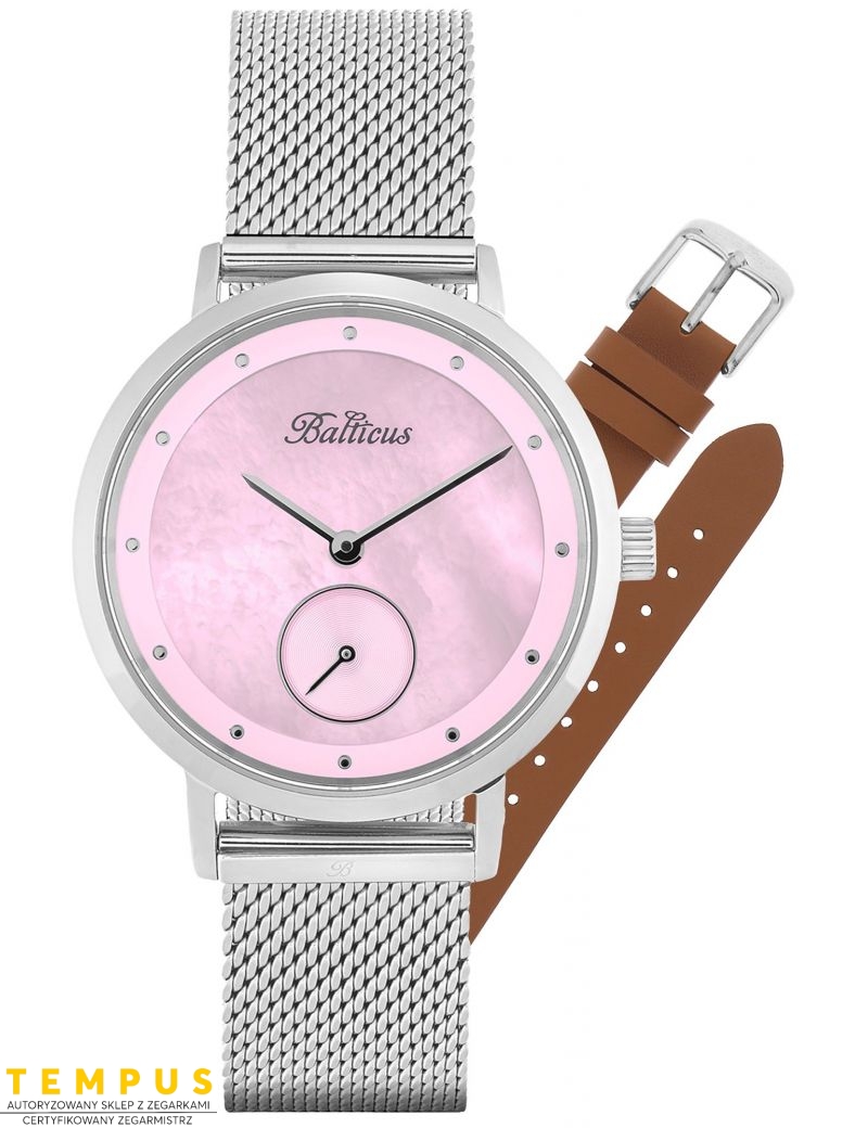 Balticus New Sky Silver Pink Pearl dodatkowy pasek BLT-BALNSSP - Zegarki BALTICUS