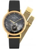 Balticus New Sky Gold Black Pearl dodatkowy pasek BLT-BALNSGB - Zegarki BALTICUS