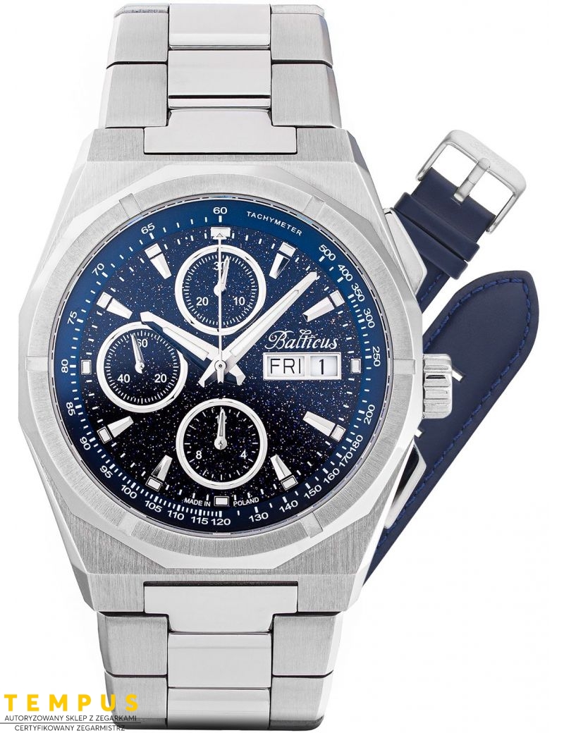 Balticus Gwiezdny Pył CHRONO 7750 42mm Awenturyn Niebieski Limitowany BLT-BALSDCHABA - Zegarki BALTICUS Balticus Gwiezdny Pył CHRONO 7750 42mm Awenturyn Niebieski Limitowany BLT-BALSDCHABA - Zegarki BALTICUS