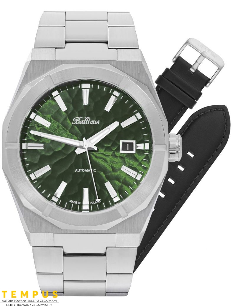 Balticus Gwiezdny Pył 40mm zielony z datownikiem BLT-BALSDGHD - Zegarki BALTICUS Balticus Gwiezdny Pył 40mm zielony z datownikiem BLT-BALSDGHD - Zegarki BALTICUS
