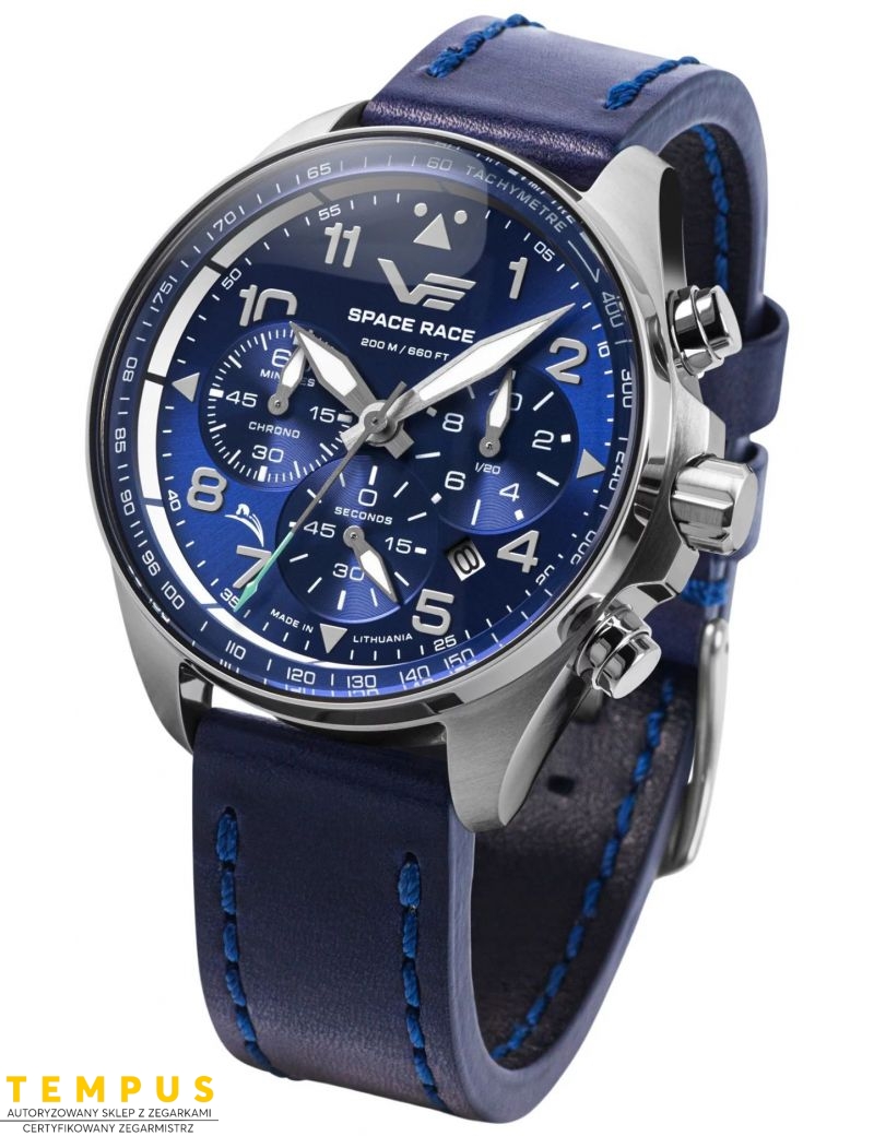 Zegarek Vostok Europe Space Race Blue Chrono 6S20-325A742 - Zegarki VOSTOK EUROPE