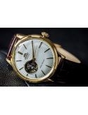 Zegarek klasyczny, elegancki męski Orient Bambino Automatic RA-AG0003S30B Open Heart - Zegarki ORIENT
