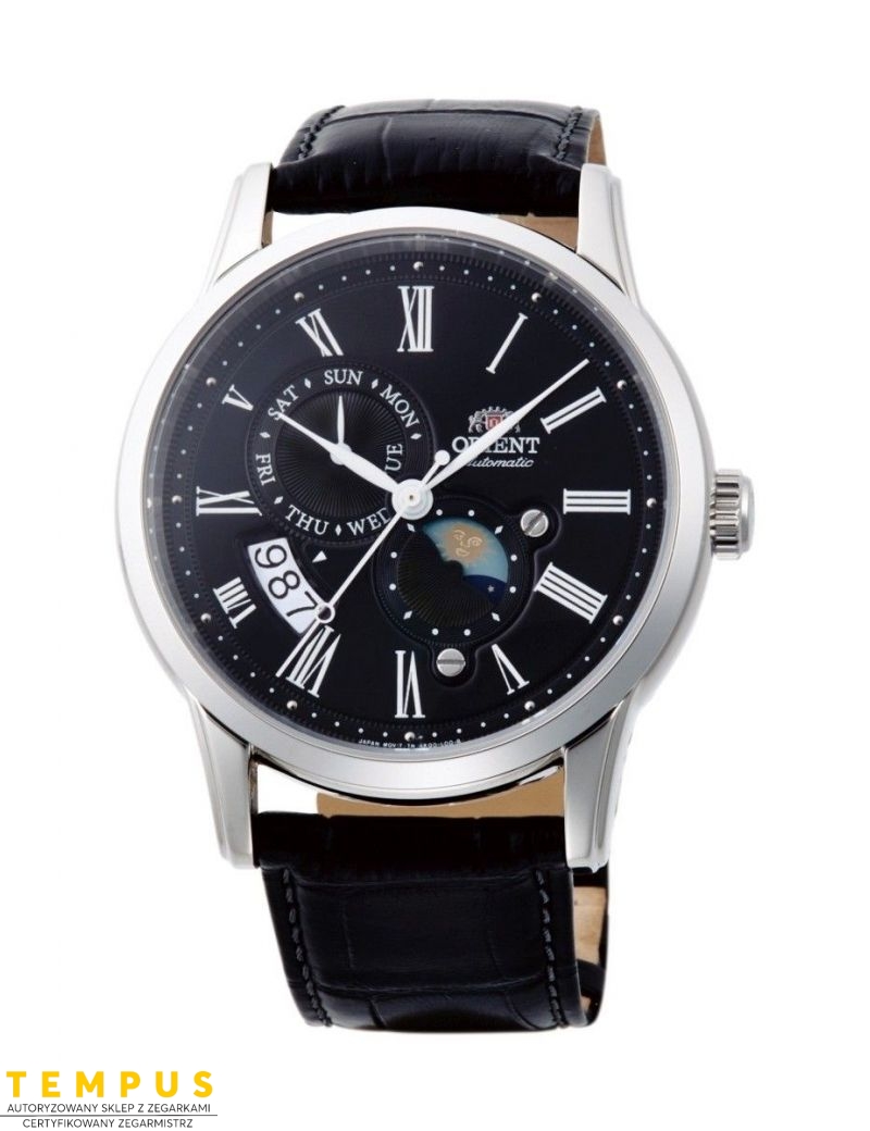 Zegarek klasyczny męski Orient RA-AK0010B30B Sun & Moon Automatic - Zegarki ORIENT