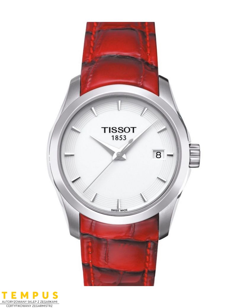 COUTURIER/LR/Q/STEEL/LEA.RED/WHITE DIAL - Zegarki TISSOT COUTURIER/LR/Q/STEEL/LEA.RED/WHITE DIAL - Zegarki TISSOT