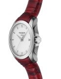 COUTURIER/LR/Q/STEEL/LEA.RED/WHITE DIAL - Zegarki TISSOT
