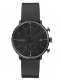 Junghans Max Bill Chronoscope Bauhaus Black 27/4409.02 - Zegarki JUNGHANS