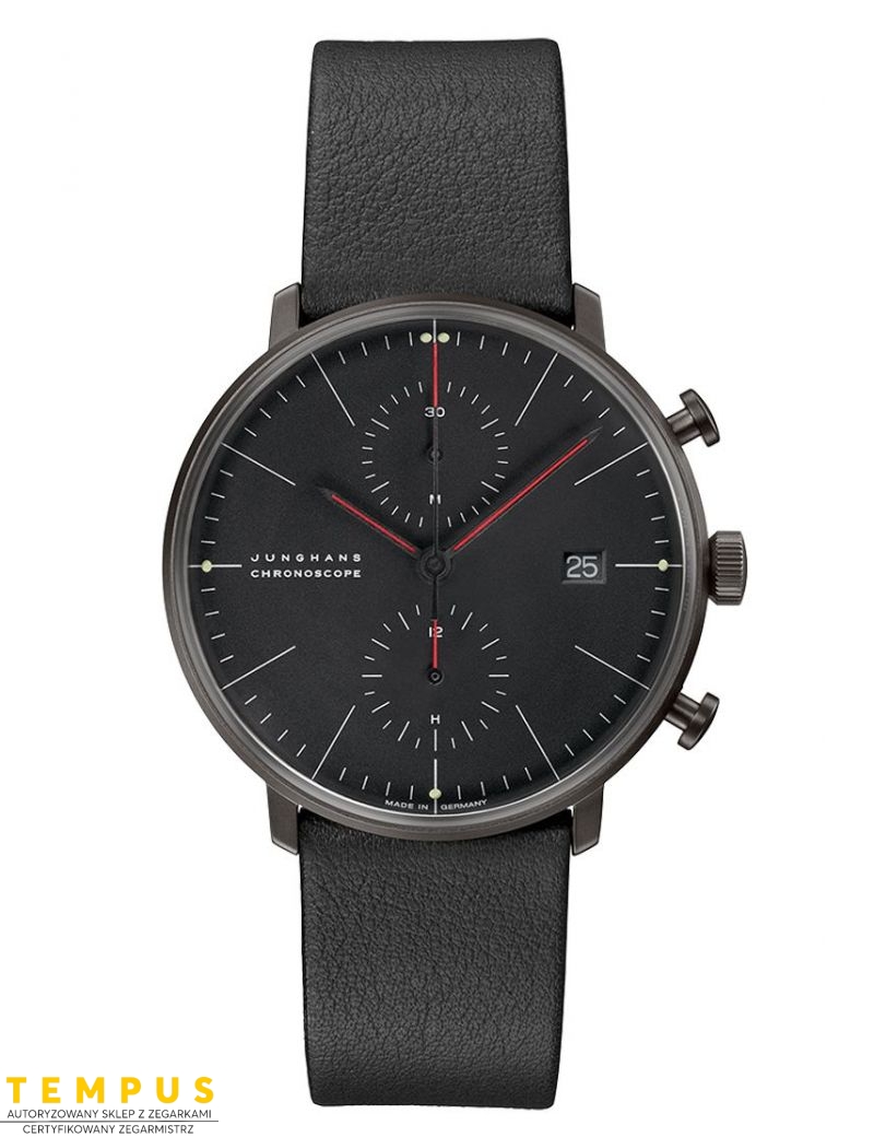 Junghans Max Bill Chronoscope Bauhaus Black 27/4409.02 - Zegarki JUNGHANS Junghans Max Bill Chronoscope Bauhaus Black 27/4409.02 - Zegarki JUNGHANS