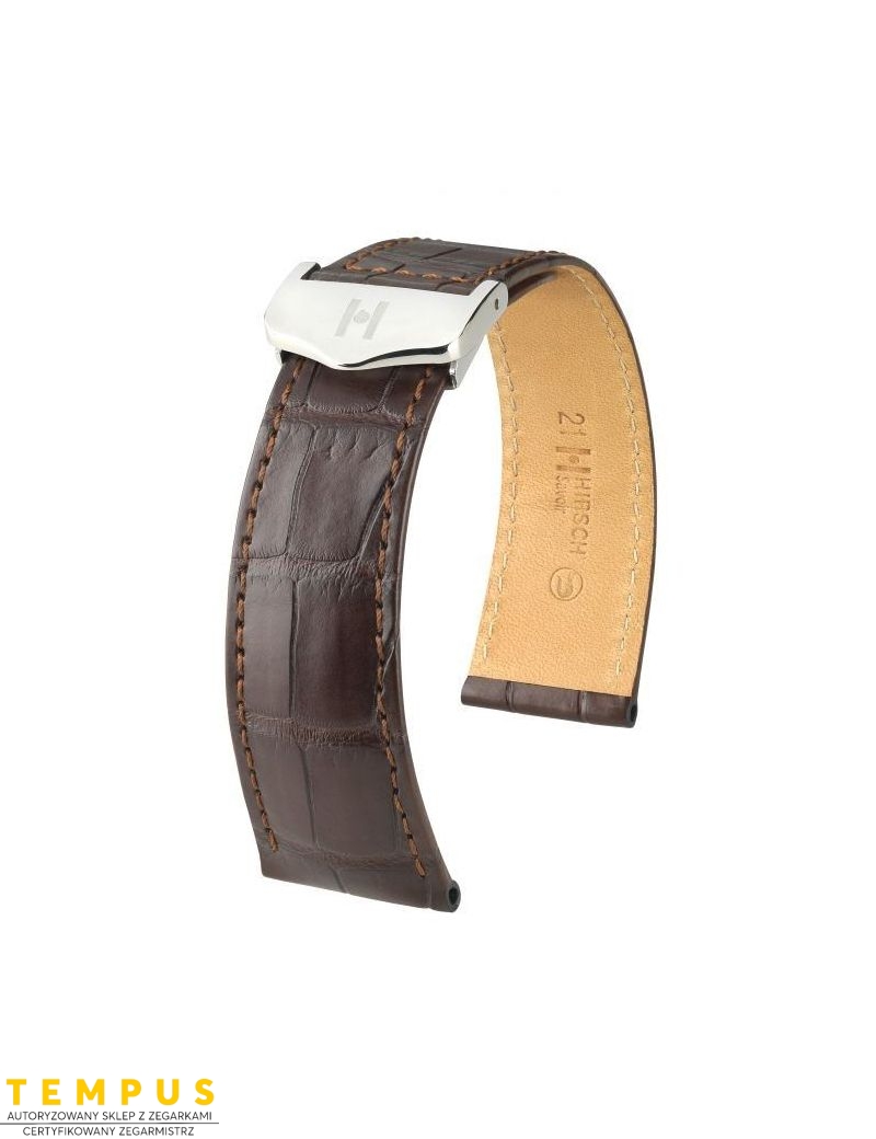 Pasek HIRSCH Savoir 07307417-2-1210 ze skóry krokodyla 12 mm - HIRSCH - paski do zegarków