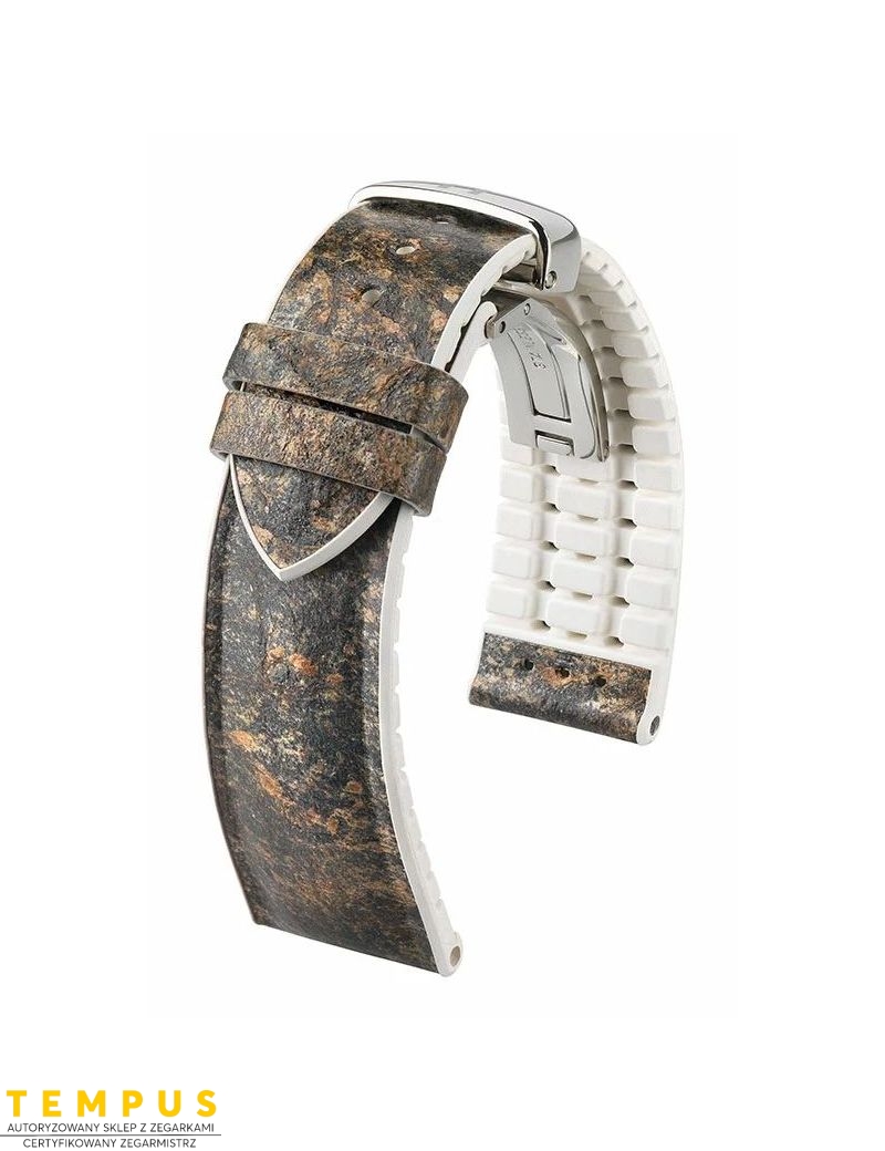 Pasek HIRSCH Stone M 0920044131-2-18 skóra ekologiczna i kauczuk 18 mm - HIRSCH - paski do zegarków Pasek HIRSCH Stone M 0920044131-2-18 skóra ekologiczna i kauczuk 18 mm - HIRSCH - paski do zegarków