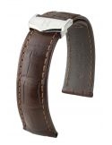 Pasek HIRSCH Speed Plus bez klamry 07507419-0-2218 ze skóry krokodyla 22 mm - HIRSCH - paski do zegarków