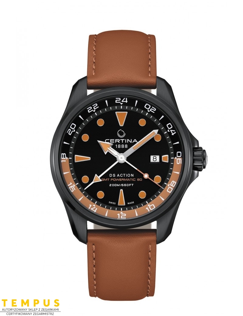 Certina DS ACTION GMT Powermatic 80 C032.429.36.051.00 - Zegarki CERTINA Certina DS ACTION GMT Powermatic 80 C032.429.36.051.00 - Zegarki CERTINA