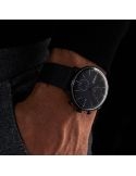 Junghans Max Bill Chronoscope Bauhaus Black 27/4409.02 - Zegarki JUNGHANS