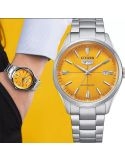 Citizen Crystal Seven Mechanical NH8391-51ZE Yellow - Zegarki CITIZEN