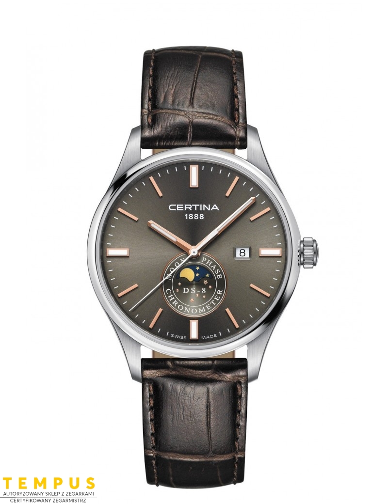 Certina DS-8 MOON PHASE C033.457.16.081.00 - Zegarki CERTINA Certina DS-8 MOON PHASE C033.457.16.081.00 - Zegarki CERTINA