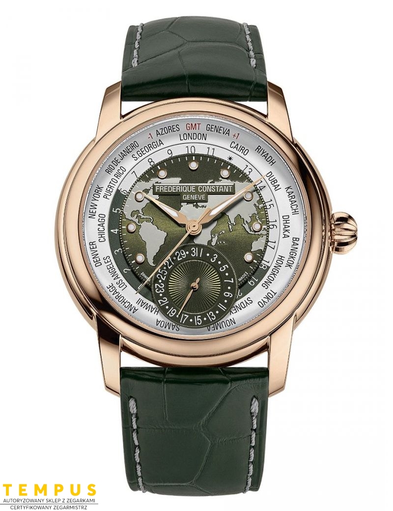 Frederique Constant Classic Worldtimer Manufacture Limited Edition 18K FC-718KWWM4H9 - Zegarki FREDERIQUE CONSTANT