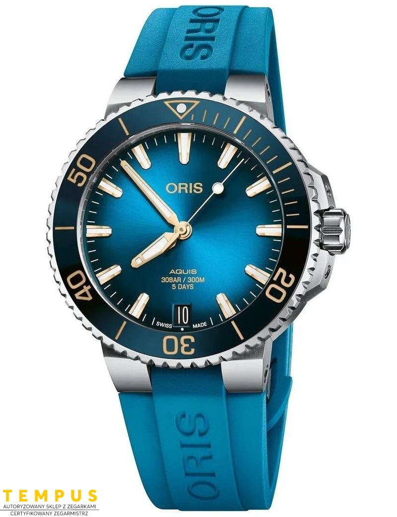 Oris Aquis Date Calibre 400 01 400 7769 4125-07 4 22 75FC 41.5mm - Zegarki ORIS