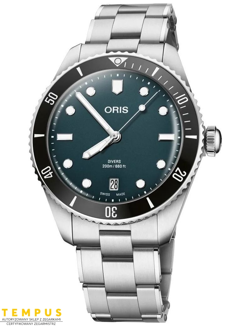 Oris Divers Date Petrol Blue 39mm 01 733 7795 4055-SET - Zegarki ORIS Oris Divers Date Petrol Blue 39mm 01 733 7795 4055-SET - Zegarki ORIS