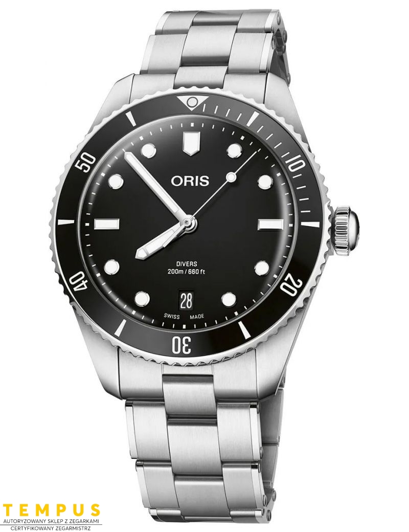 Oris Divers Date Black 39mm 01 733 7795 4054-SET - Zegarki ORIS Oris Divers Date Black 39mm 01 733 7795 4054-SET - Zegarki ORIS
