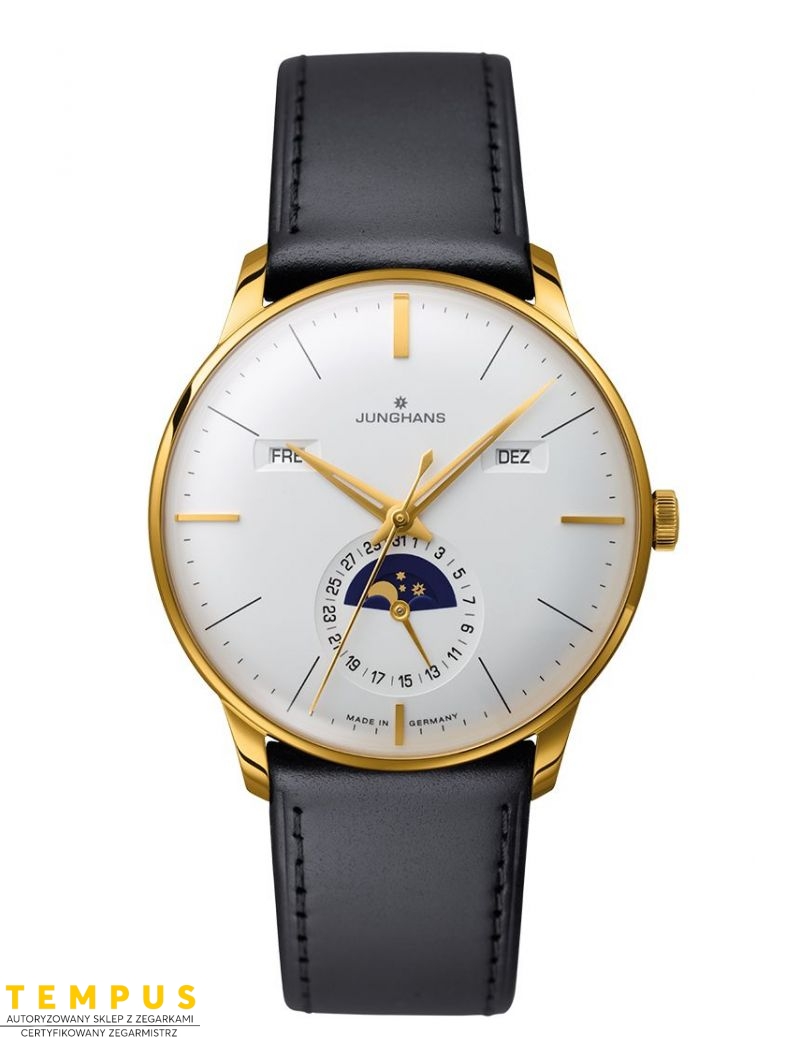 Junghans Meister Kalender Moonphase Ger. Day/month 27/7202.02 - Zegarki JUNGHANS